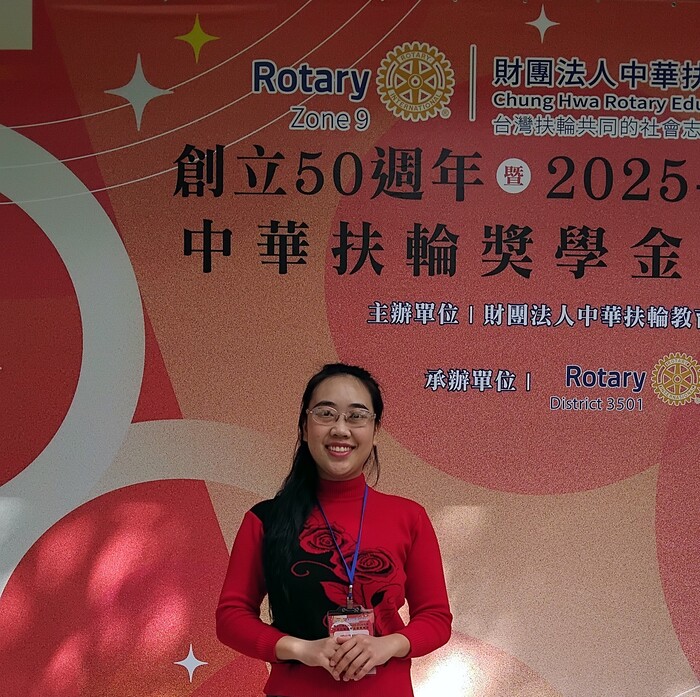 Congratulations! Mrs. NGUYEN THI THUY DUNG was elected as a scholar of the Chung Hwa Rotary Education Foundation for the 2025–2026 Rotary year.Image